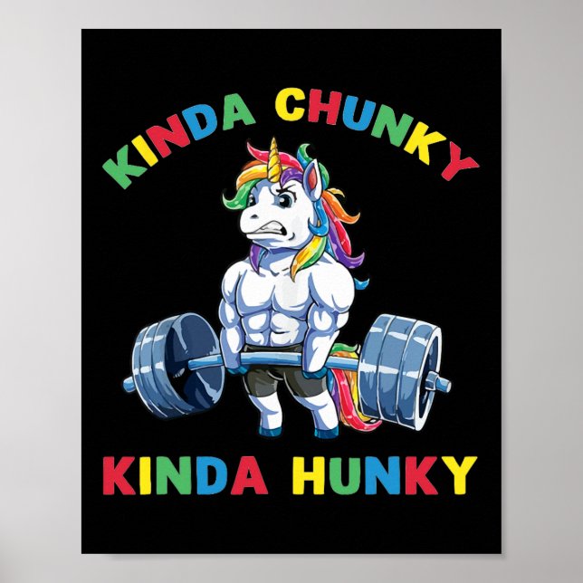 Póster Kinda Chunky Kinda Hunky Halterofilia (Frente)