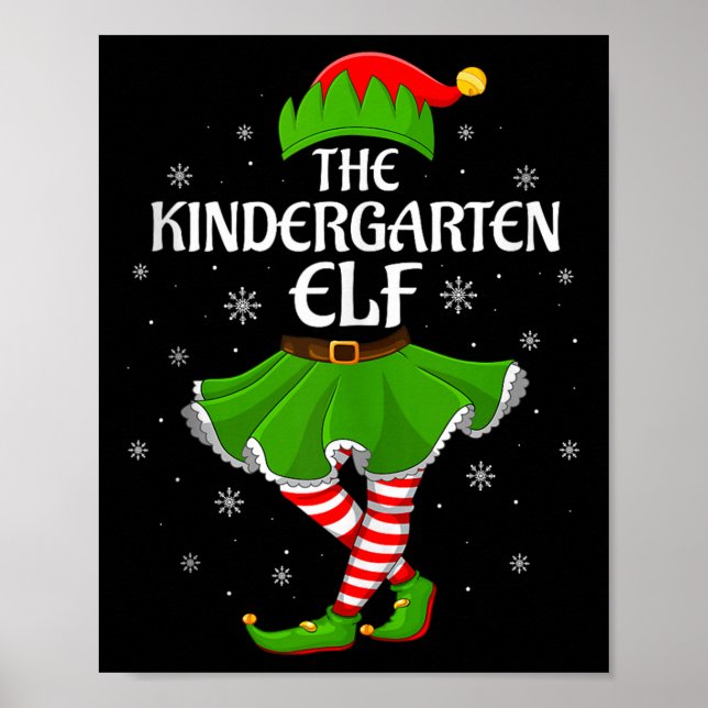 Póster Kindergarten Elf Christmas Family Girls Women Elf  (Frente)