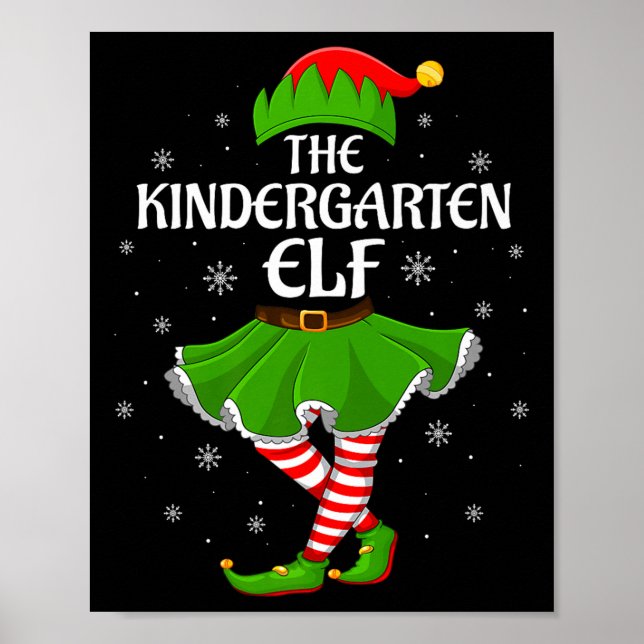 Póster Kindergarten Elf Christmas Family Girls Women Elf  (Frente)