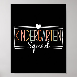 Póster Kindergarten Squad Teachers Kids Kindergarten Ck T