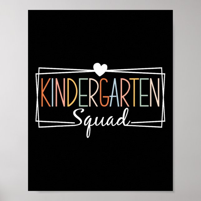 Póster Kindergarten Squad Teachers Kids Kindergarten Ck T (Frente)