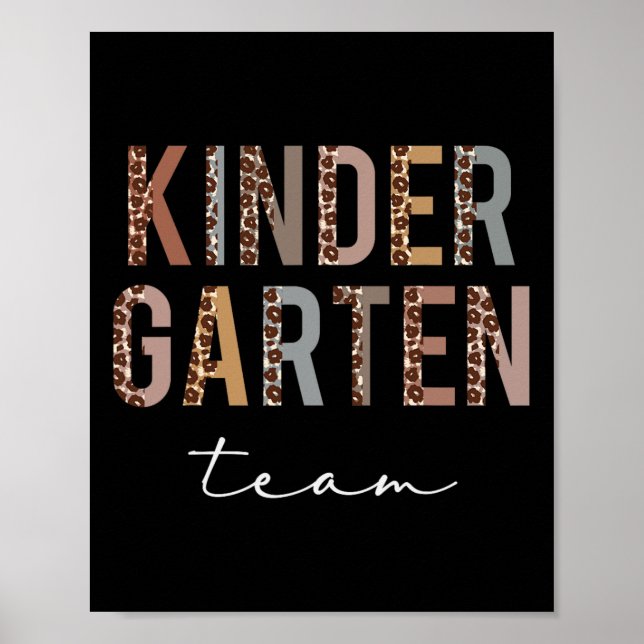 Póster Kindergarten Team Hello Ck To School Appreciation  (Frente)