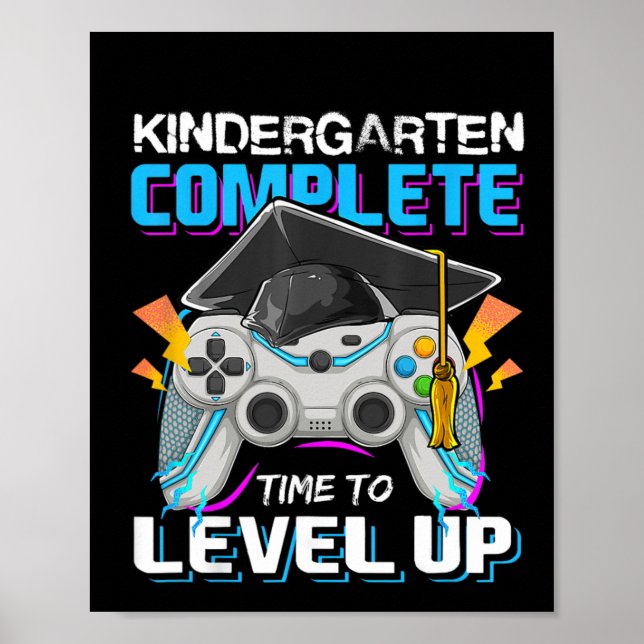 Póster Kindergarten Tiempo Completo Para Elevar El Nivel  (Frente)