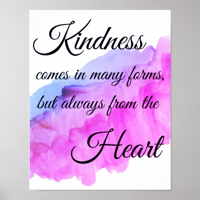 Póster Kindness comes from the heart (Frente)