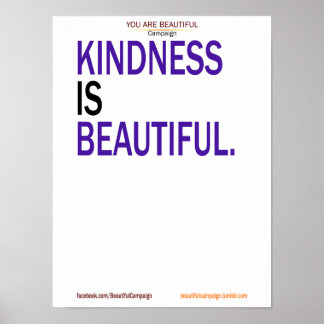 Póster Kindness Is Beautiful Poster
