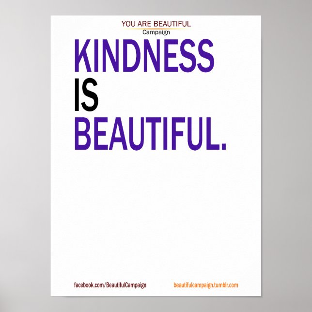 Póster Kindness Is Beautiful Poster (Frente)