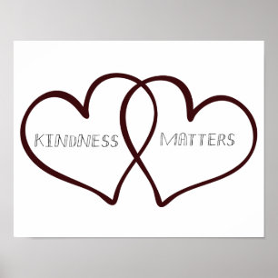 Póster Kindness Matters Hearts