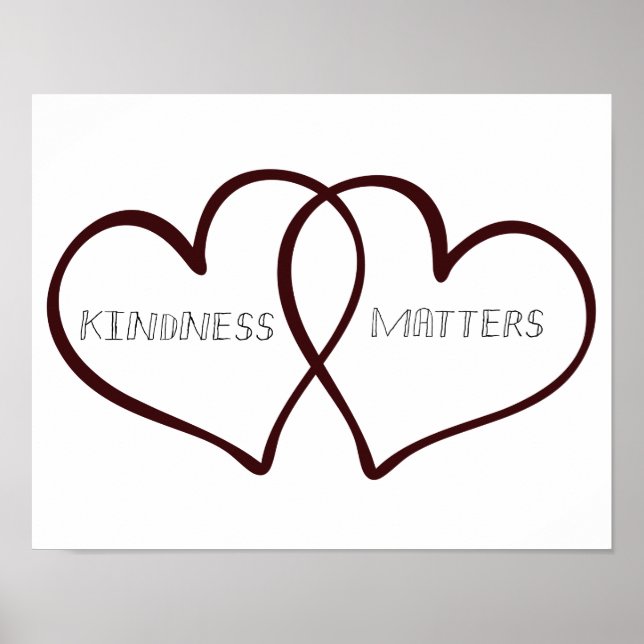 Póster Kindness Matters Hearts (Frente)