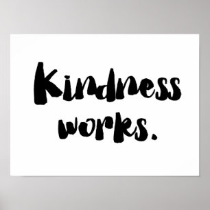 Póster Kindness Works   Ser amable