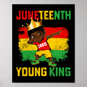 Póster King Celebrando 1865 niños de niños negros T