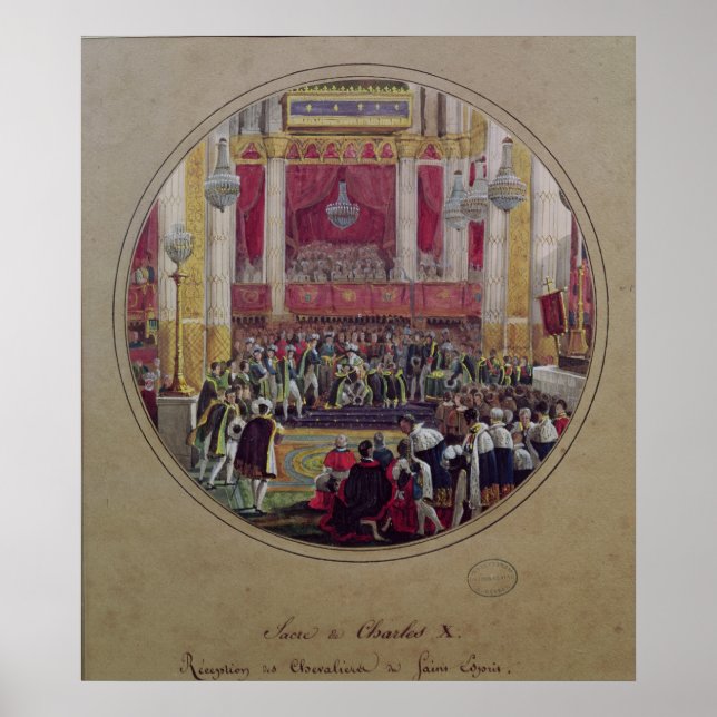 Póster King Charles X  receiving the Knights (Frente)