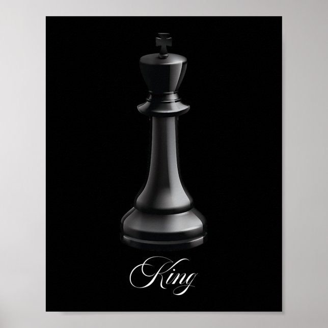 Póster King Chess Piece Halloween Costume Chess Lover (Frente)