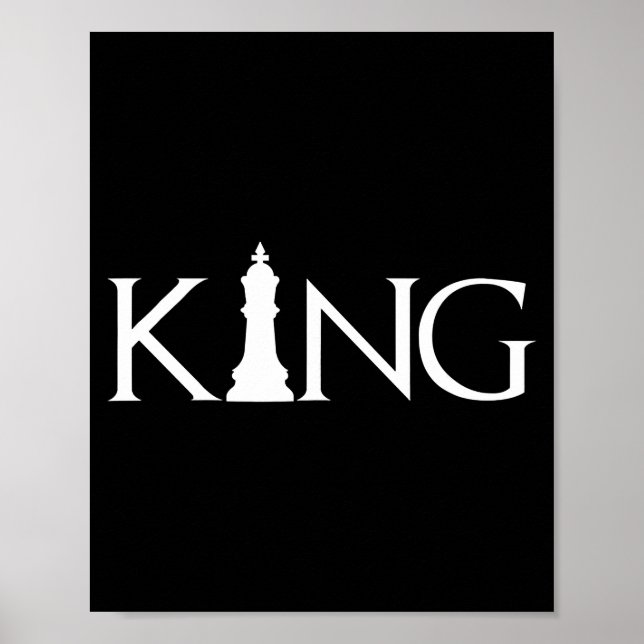 Póster King Chess Piece Halloween Disfraces de ajedrez Lo (Frente)