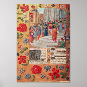 Póster King David and Musicians, from the Breviary