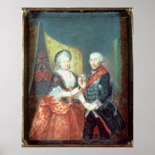Póster King Frederick II and his wife