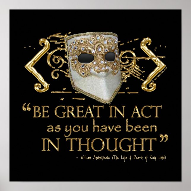 Póster King John Quote (edición de oro) (Frente)