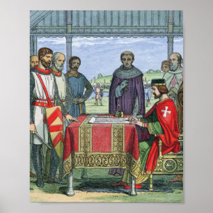 Póster King John Signing The Magna Carta
