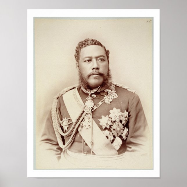 Póster King Kalakaua (1836-91), finales del c19 (foto sep (Frente)