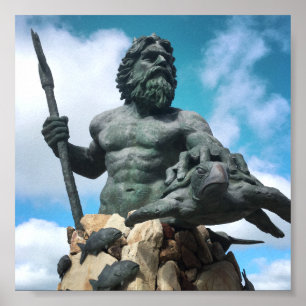 Póster king neptune en playa virginia