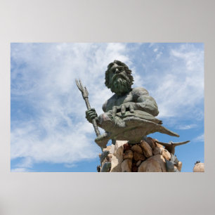 Póster King Neptune Virginia Beach Statue