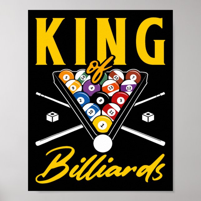 Póster King Of Billiards Pool Snooker Billiards Rack Cuac (Frente)