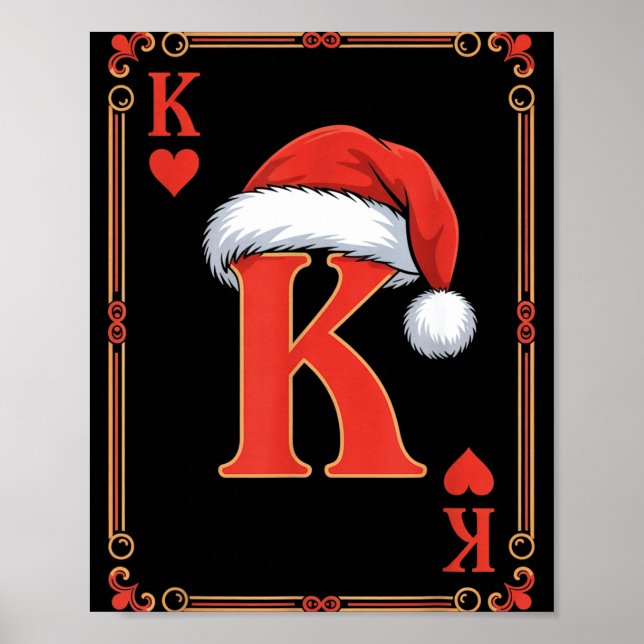 Póster King Of Hearts Christmas Costume Playing Cards Kin (Frente)