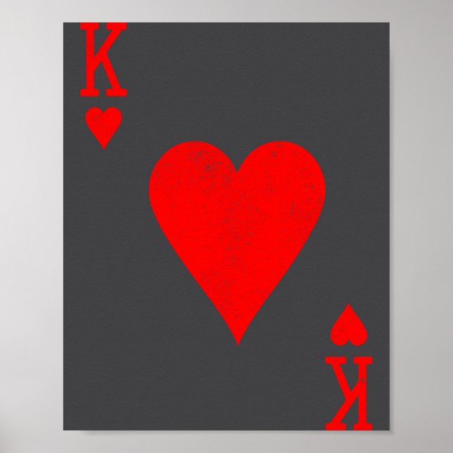 Póster King Of Hearts Matching Couple Saint Valentine's D (Frente)