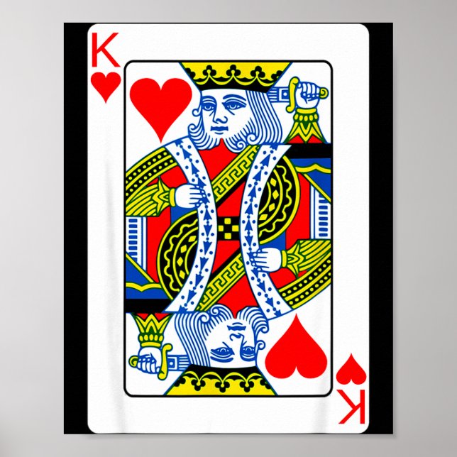 Póster King Of Hearts Playing Card Valentine Costume  (Frente)