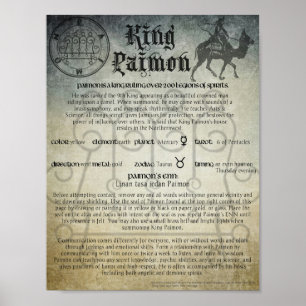 Póster King Paimon Goetia Demonic