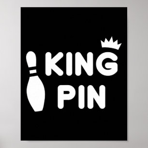Póster King Pin Bowling Divertida Cute Couples Bowler Lea