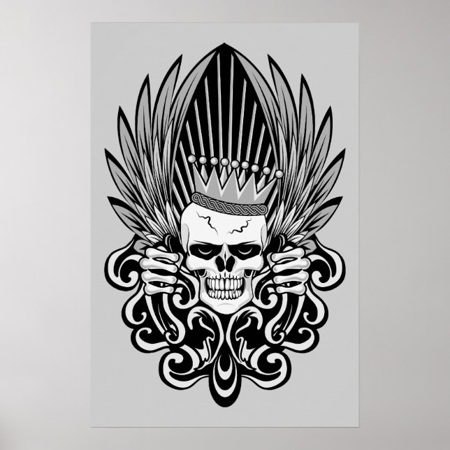 Póster King Skull gótico (Frente)