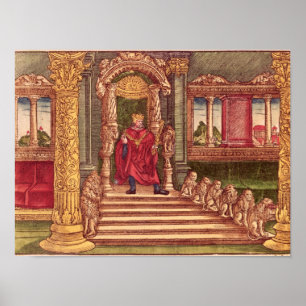 Póster King Solomon on his throne, 1st Edition