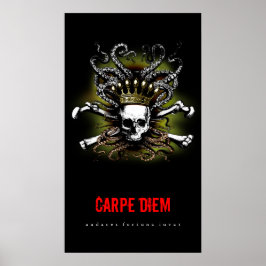 Póster King Squill Skull Carpe Diem