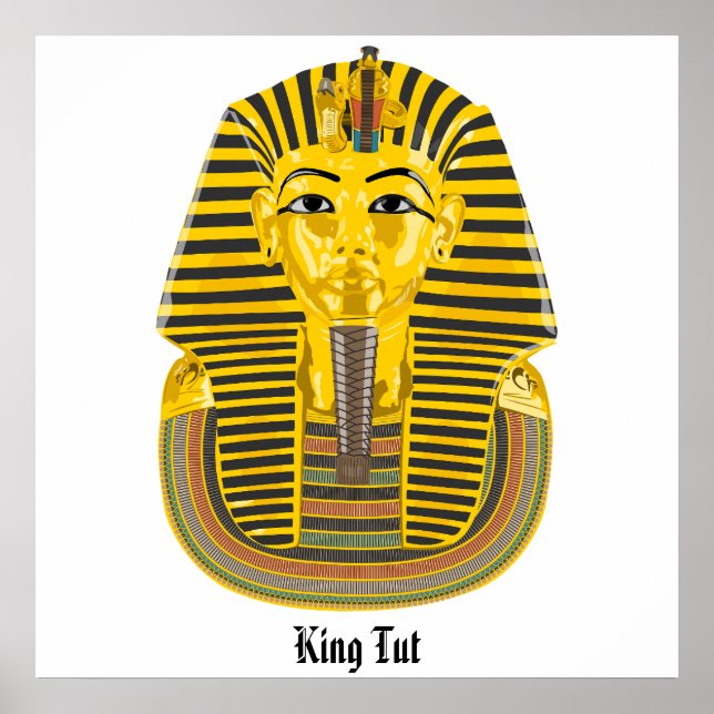 Póster King Tut, ilustracion de tumbas egipcio (Frente)