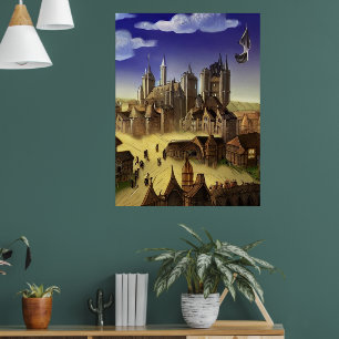 Póster Kingdom Fantasy Digital Art Poster #02