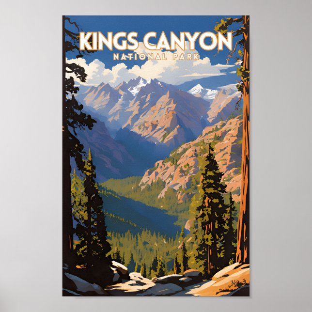 Póster Kings Canyon Parque Nacional Viajes PS (Frente)