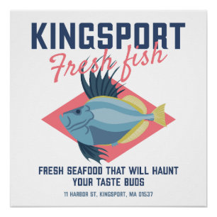 Póster Kingsport Fresco Pescado Lovecraftian