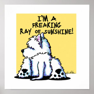 Póster KiniArt Sunshine Westie