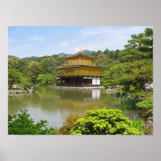 Póster Kinkaku-ji el Templo del Pabellón Dorado Kioto (Frente)