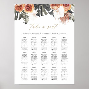 Póster KINSLEY Boho Terracotta Palm Boda