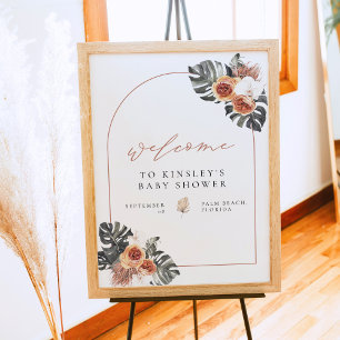 Póster KINSLEY Boho Terracotta Poster de bienvenida a Bab