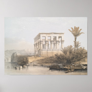 Póster Kiosko de Trajano, templo hipaético en Philae Egip