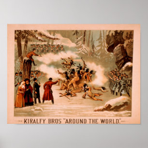 Póster Kiralfy "en todo el mundo" masacre india