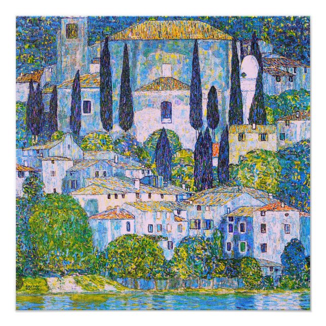 Póster Kirche de Gustav Klimt en Cassone (Anverso)