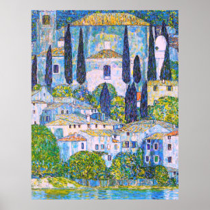 Póster Kirche de Gustav Klimt en Cassone