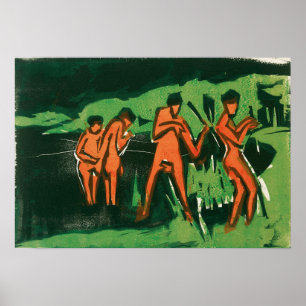 Póster Kirchner - Bañistas