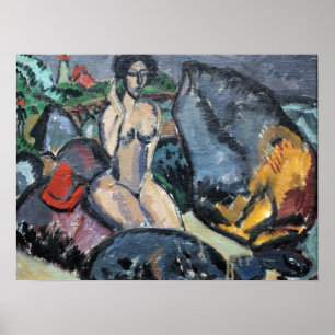 Póster Kirchner - Bathers Between Stones 1912