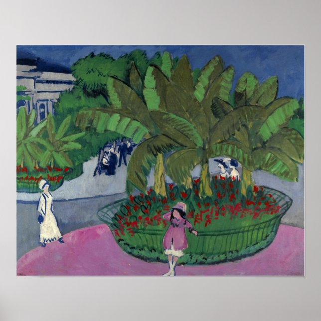 Póster Kirchner - El Boskett Albertplatz En Dresden (Frente)