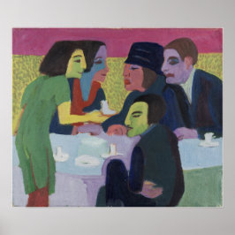 Póster Kirchner - Escena En Un Café