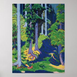 Póster Kirchner - Interior del bosque